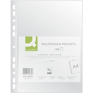 Koszulki Q-Connect A4/40µm groszkowe (100) Q-CONNECT