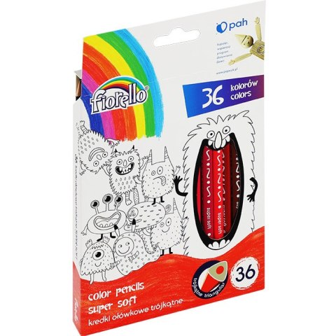 Kredki ołówkowe Fiorello Super Soft 36 kolorów FIORELLO