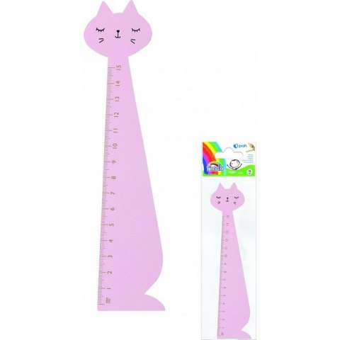 Linijka drewniana Fiorello 15cm kot rózowy FIORELLO