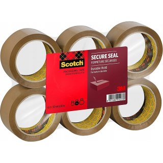 Taśma pakowa Scotch Secure Seal 50mm/66m brązowa (6 sztuk) Scotch