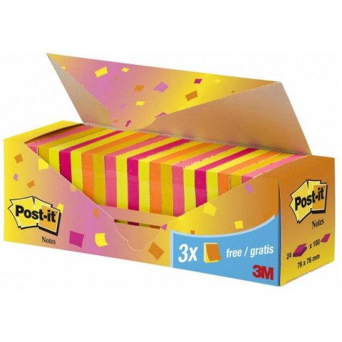 Karteczki Post-it 76x76mm (654-NP24) mix kolorów (24x100) Post-it Karteczki Post-it 76x76mm (654-NP24) mix kolorów (24x100) Post-it