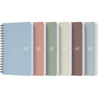 Kołozeszyt Oxford My Rec'Up 9x14cm/90k kratka mix kolorów Oxford