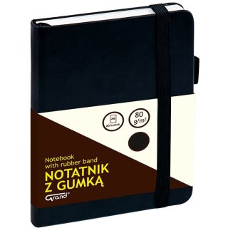 Notatnik Grand A6/80k kratka czarny Grand