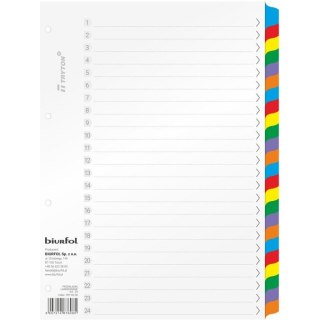 Przekładki kartonowe Biurfol A4 24 karty Biurfol