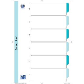 Przekładki mylar Oxford A4+ 6 kart Oxford