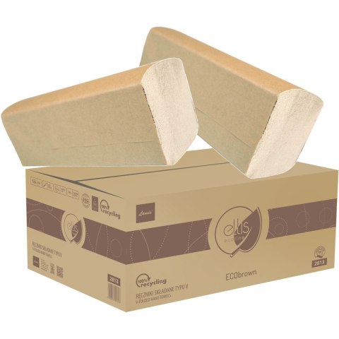 Ręczniki składane Ellis Ecobrown V-Fold 2w makulatura brązowe (20x150) Ellis