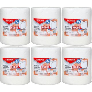 Ręczniki w rolce Office Products 60m 2w celuloza białe (6) Office Products