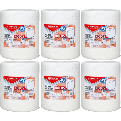Ręczniki w rolce Office Products 60m 2w celuloza białe (6) Office Products