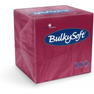 Serwetki BulkySoft 24x24cm 2w celulozowe bordowe (100) BulkySoft