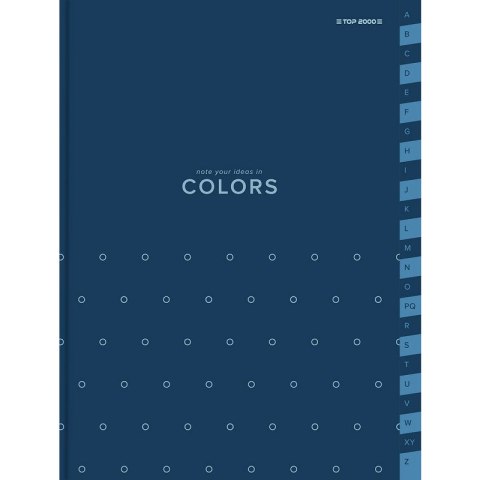 Skorowidz Top 2000 Colors A4/96k kratka niebieski Top 2000