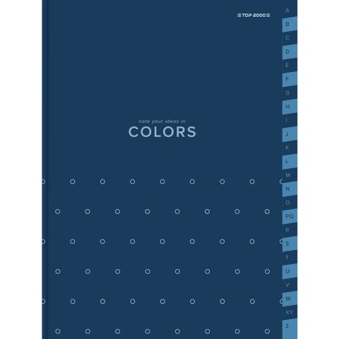Skorowidz Top 2000 Colors A5/96k kratka niebieski Top 2000