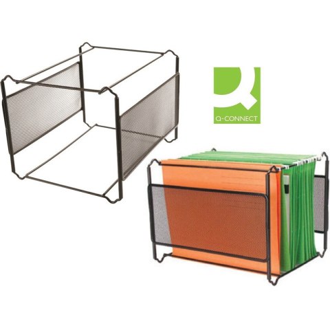 Stojak na teczki zawieszane Q-Connect metalowy czarny Q-CONNECT