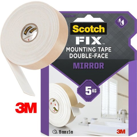 Taśma montażowa Scotch 19mm/5m biała Scotch