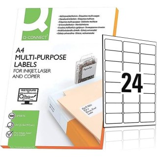 Etykiety Q-Connect A4 66x33.9mm białe (100) Q-CONNECT