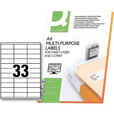 Etykiety Q-Connect A4 70x25.4mm białe (100) Q-CONNECT