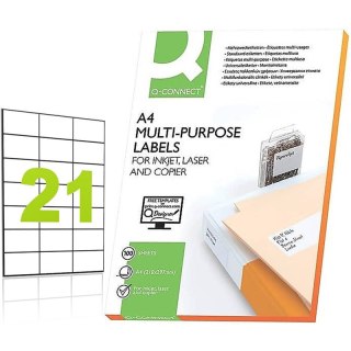 Etykiety Q-Connect A4 70x42.3mm białe (100) Q-CONNECT