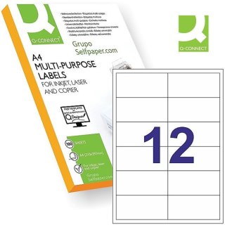 Etykiety Q-Connect A4 96.5x42.3mm białe (100) Q-CONNECT