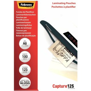 FOLIA LAMINACYJNA FELLOWES A6/125µM BŁYSZCZACA (100) Fellowes