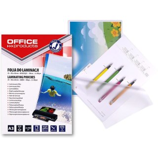 Folia laminacyjna Office Products A3 2x100µm błyszcząca (100) Office Products