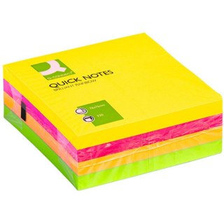 Karteczki Q-Connet Brilliant 76x76mm neon 4 kolory (4x80) Q-CONNECT