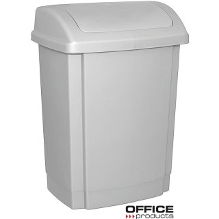 Kosz na śmieci Office Products 25L z pokrywą szary Office Products