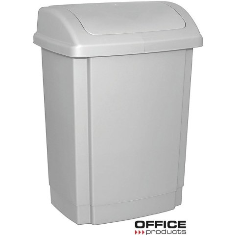 Kosz na śmieci Office Products 25L z pokrywą szary Office Products