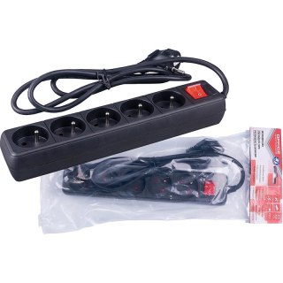 Listwa zasilająca Office Products 1.5m/5g czarna Office Products