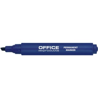 Marker permanentny Office Products 1-5mm ścięty niebieski Office Products