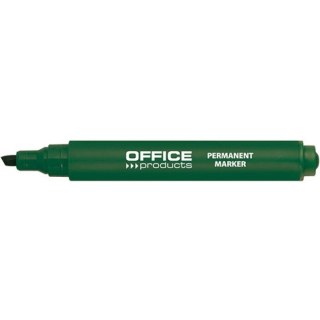 Marker permanentny Office Products 1-5mm ścięty zielony Office Products
