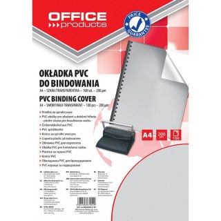 Okładki do bindownicy Office Products A4/200µm szare (100) Office Products