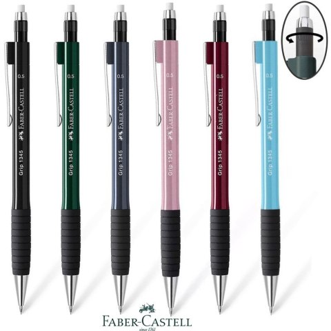 Ołówek automatyczny Faber-Castell Grip 1345 0.5mm metaliczny czerwony Faber-Castell