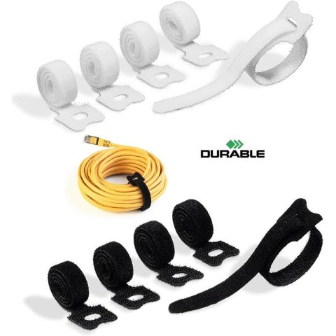 Opaski do kabli Durable Cavoline Grip Tie 10x200mm białe (5) Durable