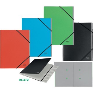 Teczka PP z gumką Leitz Recycle A4 6 przekładek niebieska Leitz