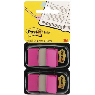 Zakładki Post-it 25.4x43.2mm jaskraworóżowe (2x50) Post-it