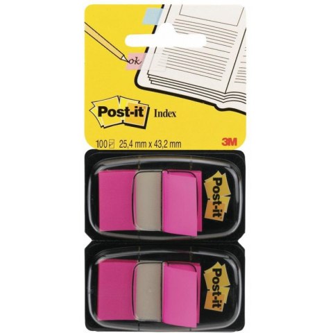 Zakładki Post-it 25.4x43.2mm jaskraworóżowe (2x50) Post-it
