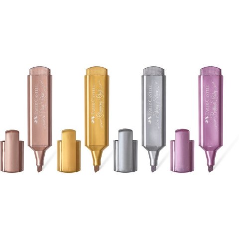 Zakreślacz Faber-Castell 1546 metaliczny srebrny Faber-Castell