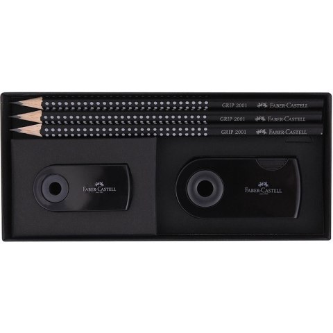 Zestaw Faber-Castell 3 ołówki + gumka + temperówka Faber-Castell